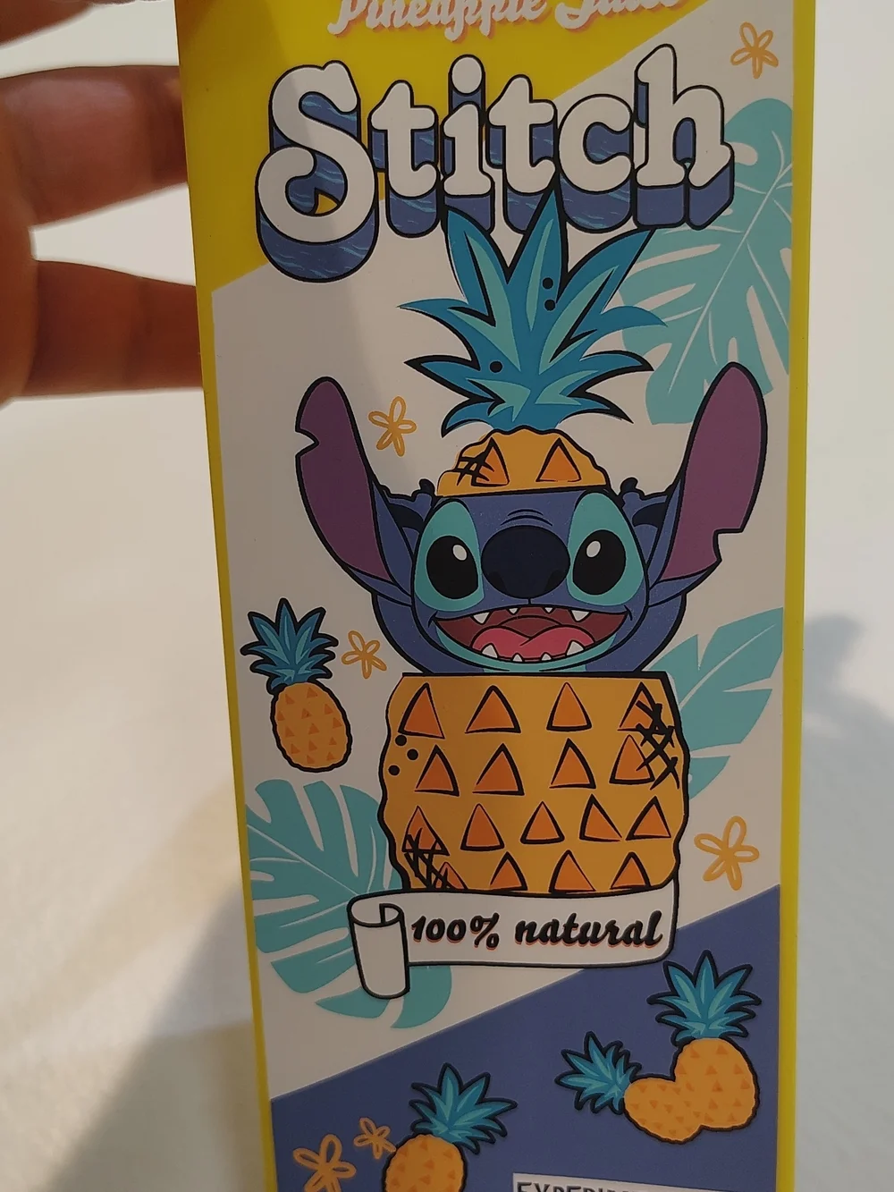 Disney Stitch Pineapple Juice Pencil Case Pouch Silicone Zipper New w/ Tag